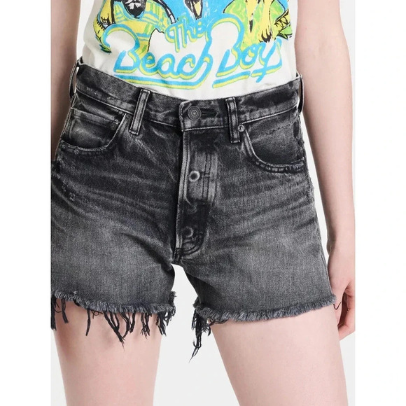 MOUSSY VINTAGE Perrysburg Denim Shorts Light Black Size 23 - Picture 1 of 12